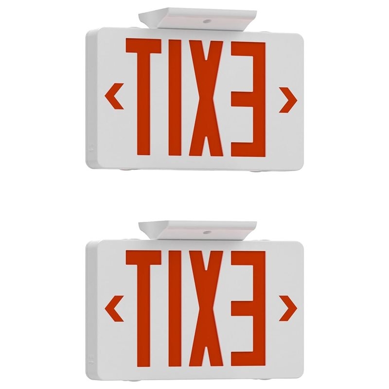 Emergency Exit Sign - 【A10R】Tanda Keluar Merah Dengan Lampu Darurat,