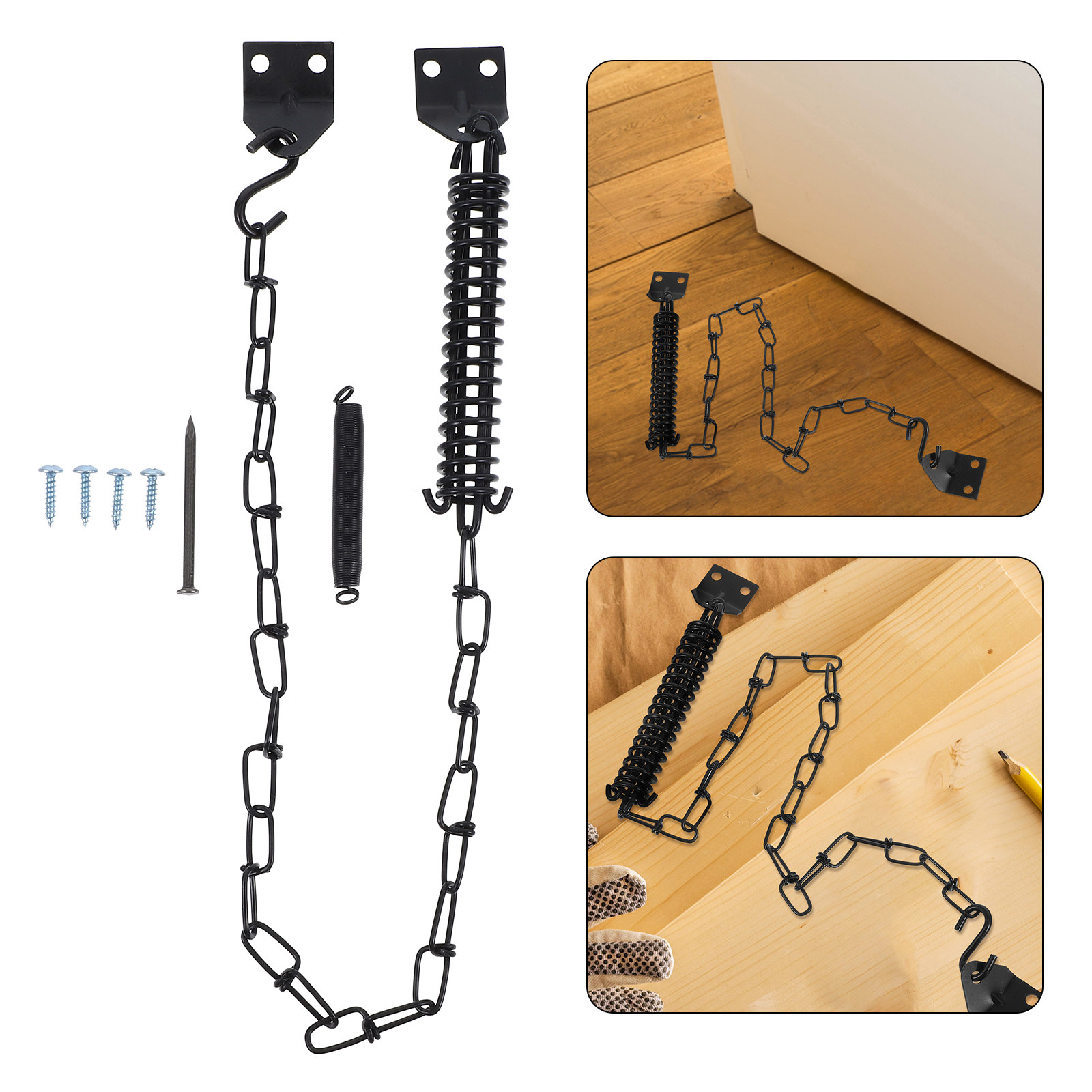 Security Chain Door - 2Set Kunci Rantai Pintu Anti Angin