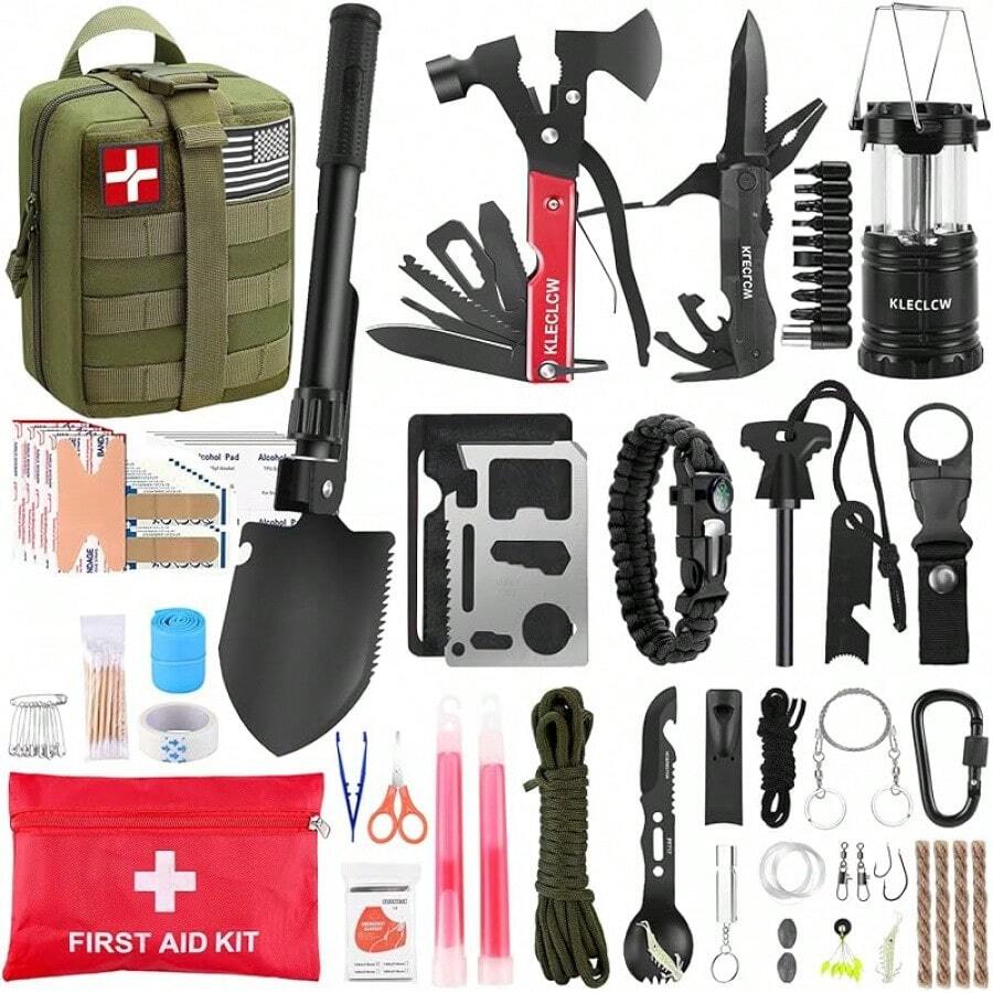 First Aid Bag Kit - Perlengkapan Survival dan P3K, 160 Pcs