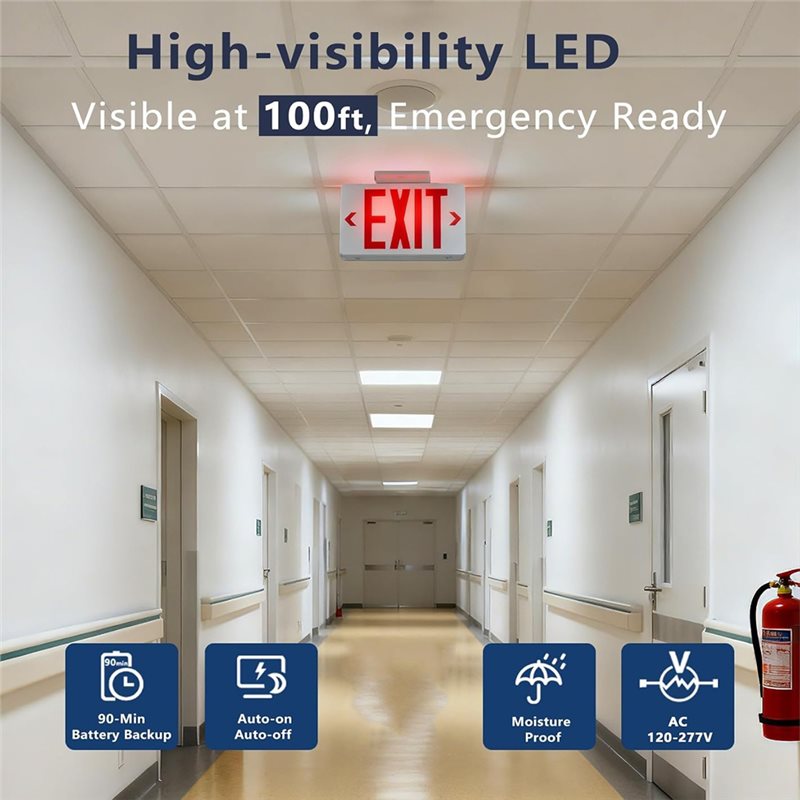 【A10R】Tanda Keluar Merah Denga - Emergency Exit Sign ulasan dan harga