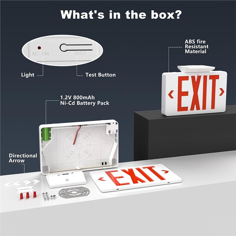 【A10R】Tanda Keluar Merah Denga - Emergency Exit Sign ulasan dan harga